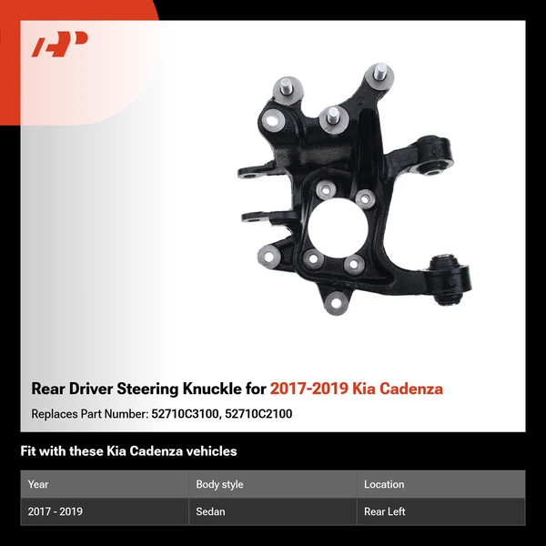 Rear Driver Steering Knuckle for 2017-2019 Kia Cadenza