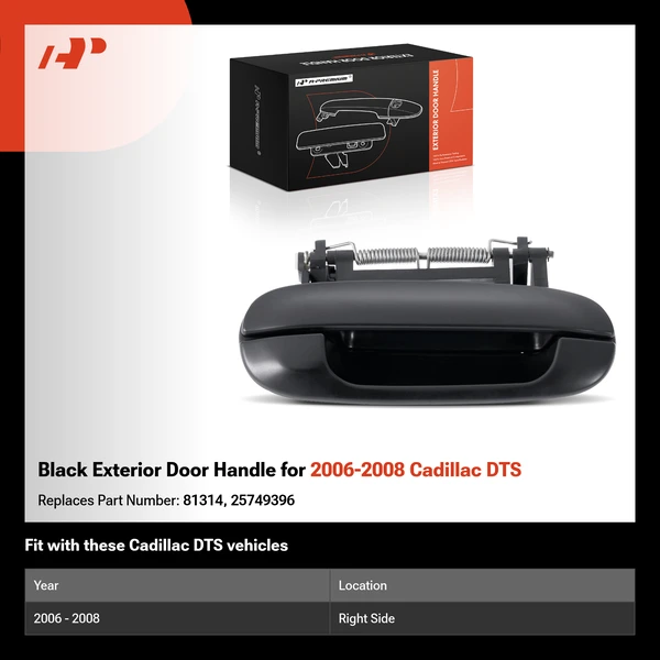 Black Exterior Door Handle for 2006-2008 Cadillac DTS