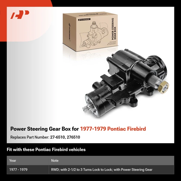 Power Steering Gear Box for 1977-1979 Pontiac Firebird