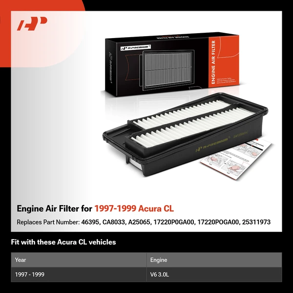 Engine Air Filter for 1997-1999 Acura CL
