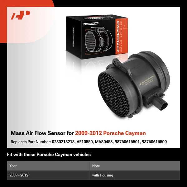 Mass Air Flow Sensor for 2009-2012 Porsche Cayman