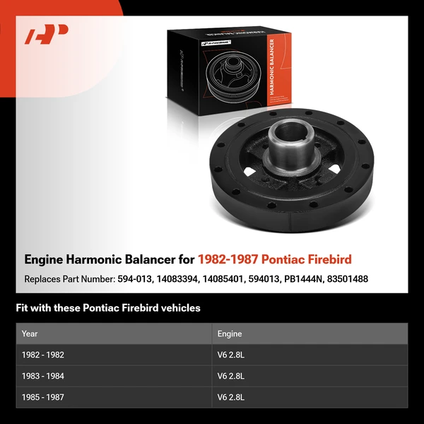 Engine Harmonic Balancer for 1982-1987 Pontiac Firebird