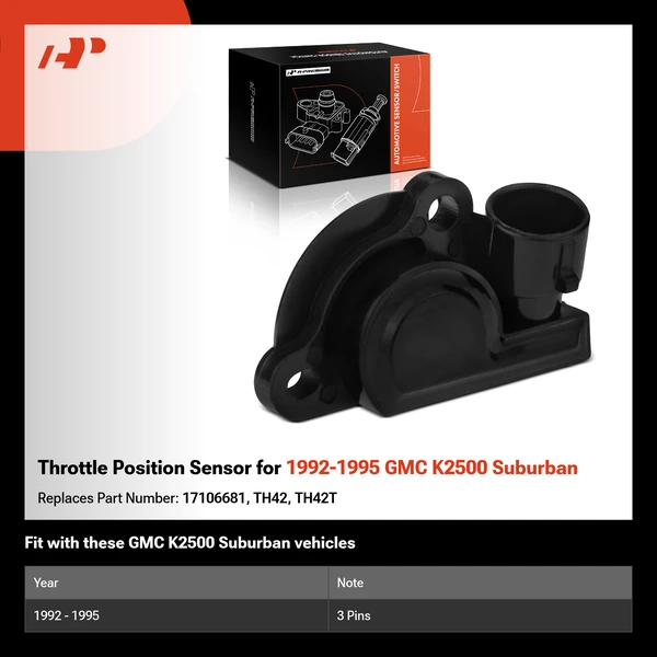Throttle Position Sensor for 1992-1995 GMC K2500 Suburban