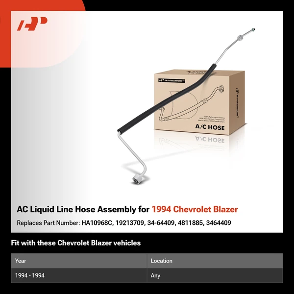 AC Liquid Line Hose Assembly for 1994 Chevrolet Blazer