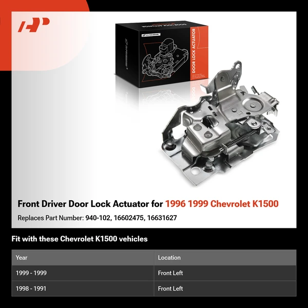 Front Driver Door Lock Actuator for 1996 1999 Chevrolet K1500