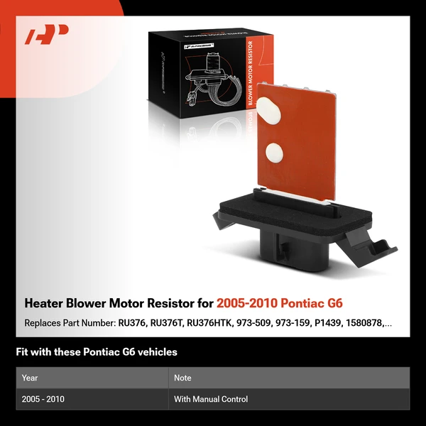 Heater Blower Motor Resistor for 2005-2010 Pontiac G6