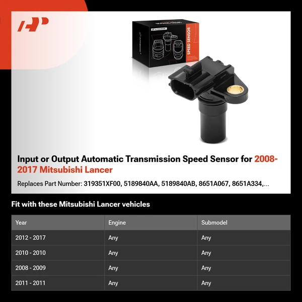 Input or Output Automatic Transmission Speed Sensor for 2008-2017 Mitsubishi Lancer