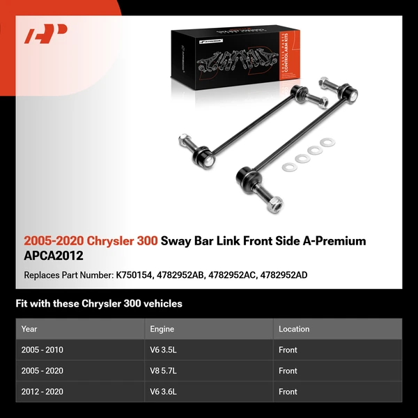 2005-2020 Chrysler 300 Sway Bar Link Front Side A-Premium APCA2012