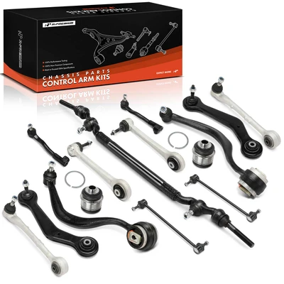 15 Pcs Front & Rear Control Arm Bushing Tie Rod Sway Bar Link