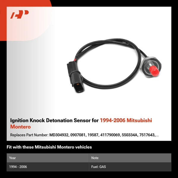 Ignition Knock Detonation Sensor for 1994-2006 Mitsubishi Montero