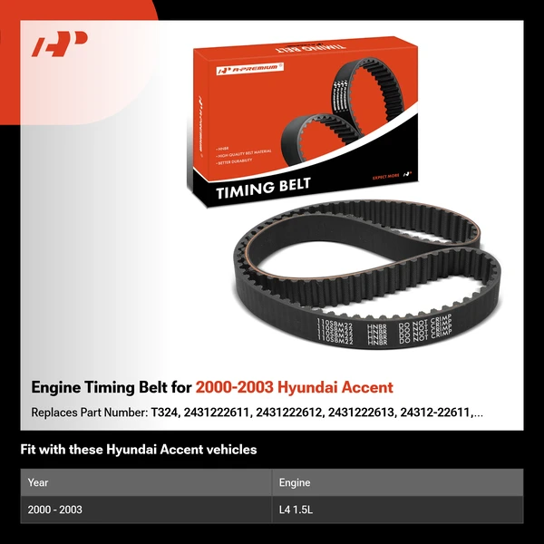 Engine Timing Belt for 2000-2003 Hyundai Accent