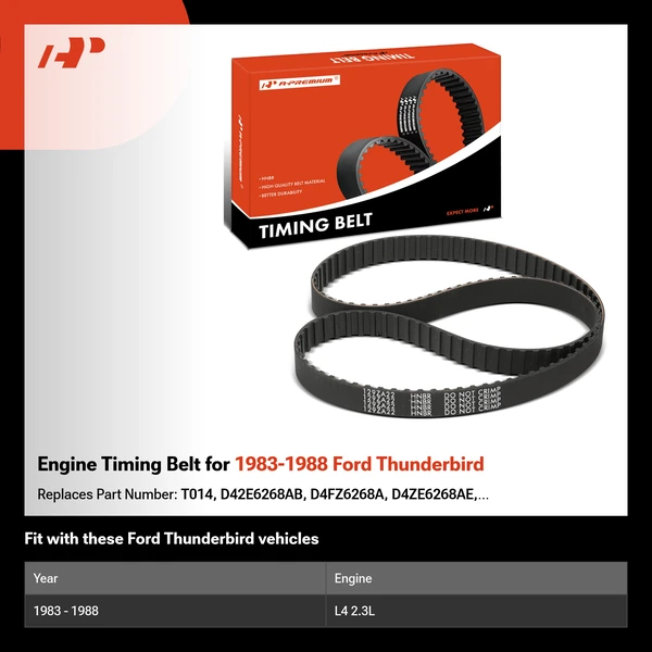 Engine Timing Belt for 1983-1988 Ford Thunderbird