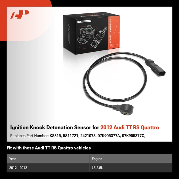 Ignition Knock Detonation Sensor for 2012 Audi TT RS Quattro