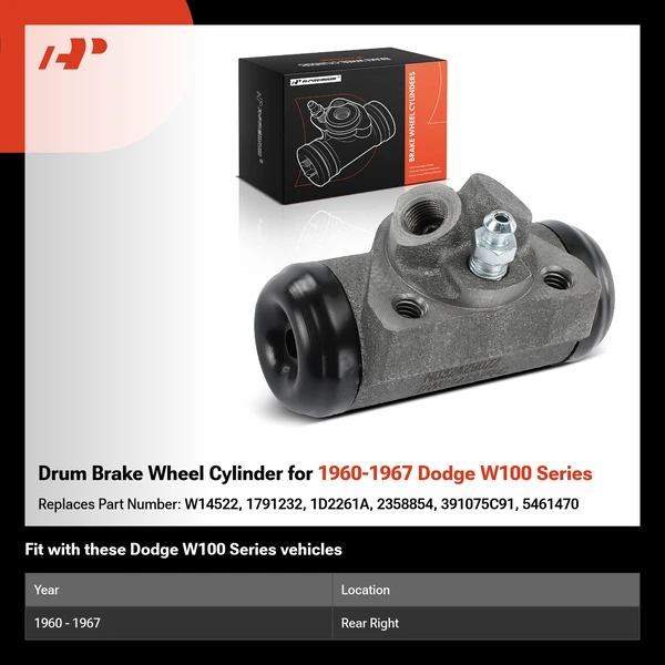 Drum Brake Wheel Cylinder for 1960-1967 Dodge W100 Series