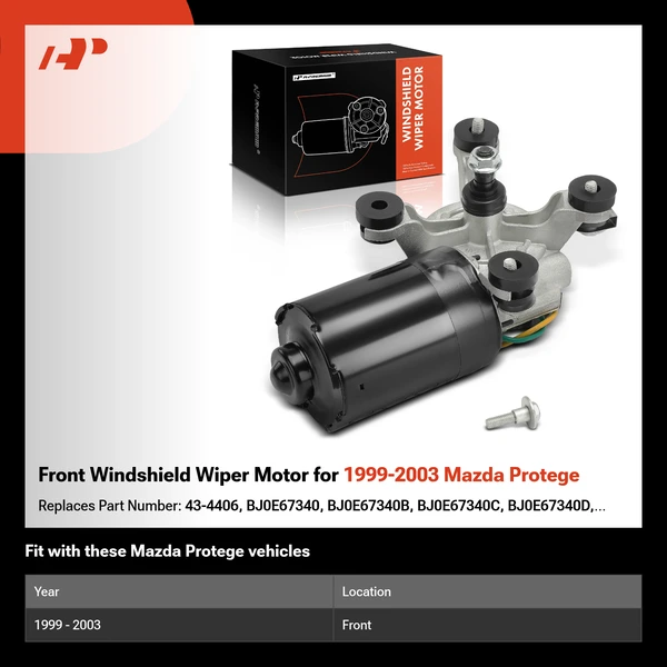 Front Windshield Wiper Motor for 1999-2003 Mazda Protege