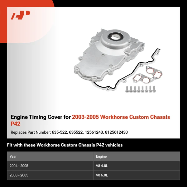 Engine Timing Cover for 2003-2005 Workhorse Custom Chassis P42