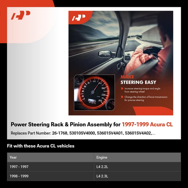 Power Steering Rack & Pinion Assembly for 1997-1999 Acura CL