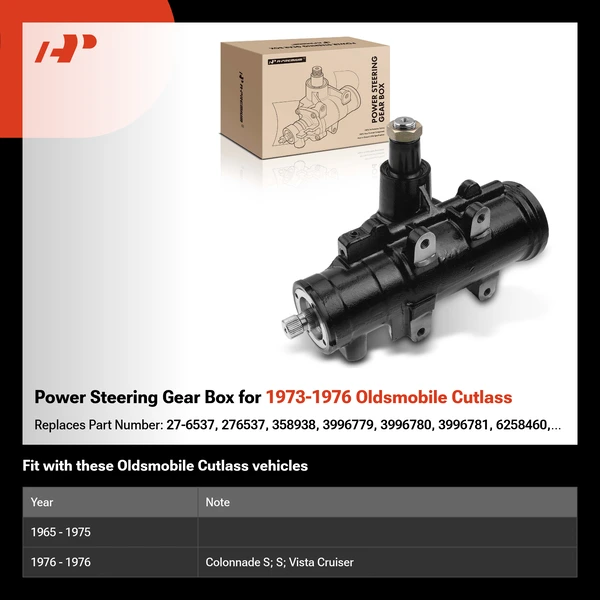 Power Steering Gear Box for 1973-1976 Oldsmobile Cutlass