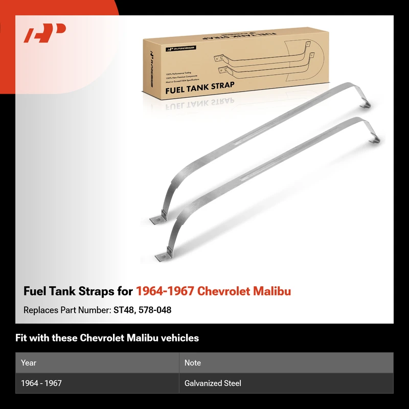 Fuel Tank Straps for 1964-1967 Chevrolet Malibu