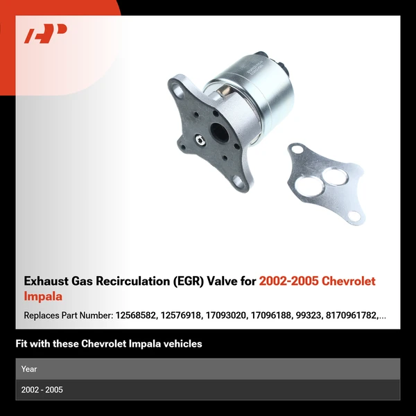 Exhaust Gas Recirculation (EGR) Valve for 2002-2005 Chevrolet Impala