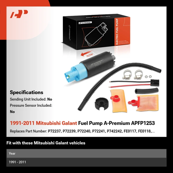 1991-2011 Mitsubishi Galant Fuel Pump A-Premium APFP1253