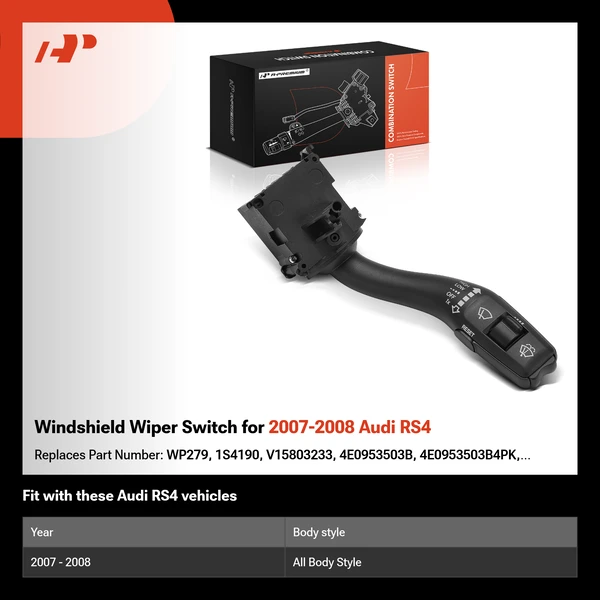 Windshield Wiper Switch for 2007-2008 Audi RS4