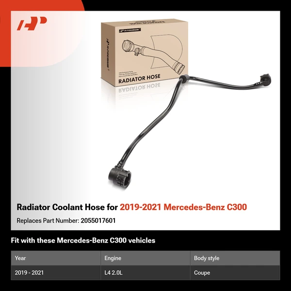 Radiator Coolant Hose for 2019-2021 Mercedes-Benz C300