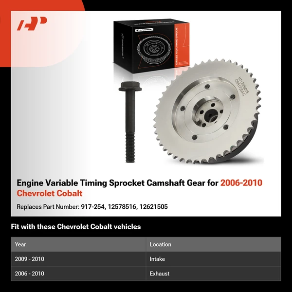 Engine Variable Timing Sprocket Camshaft Gear for 2006-2010 Chevrolet Cobalt