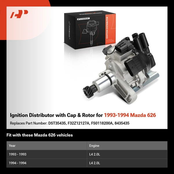 Ignition Distributor with Cap & Rotor for 1993-1994 Mazda 626