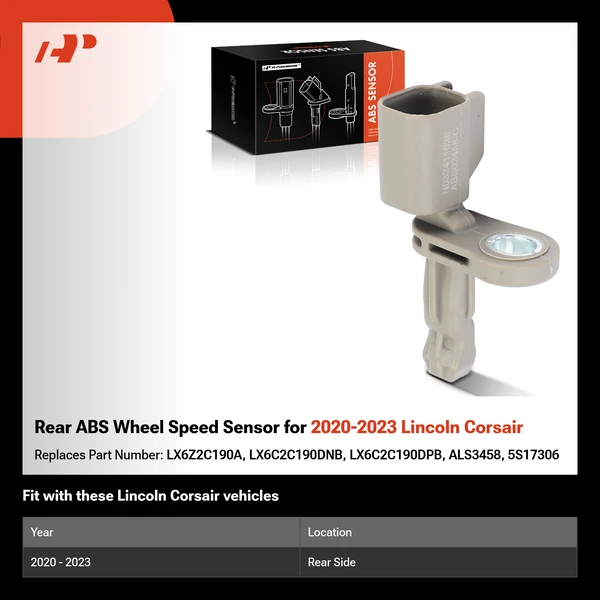 Rear ABS Wheel Speed Sensor for 2020-2023 Lincoln Corsair