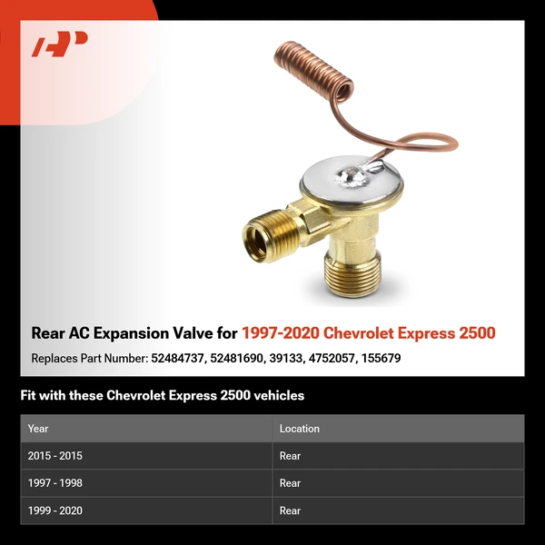 Rear AC Expansion Valve for 1997-2020 Chevrolet Express 2500