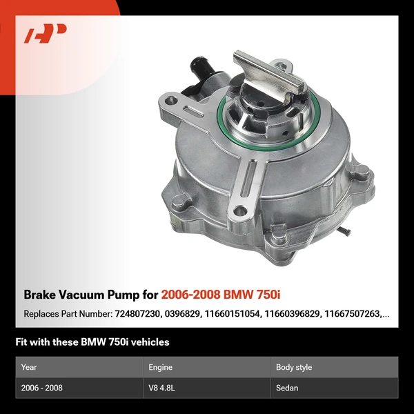 Brake Vacuum Pump for 2006-2008 BMW 750i