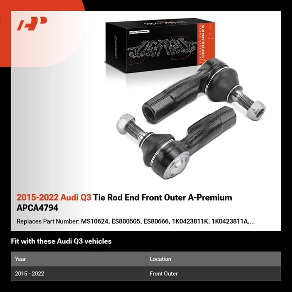2015-2022 Audi Q3 Tie Rod End Front Outer A-Premium APCA4794
