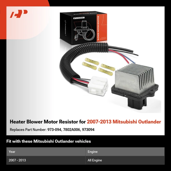 Heater Blower Motor Resistor for 2007-2013 Mitsubishi Outlander