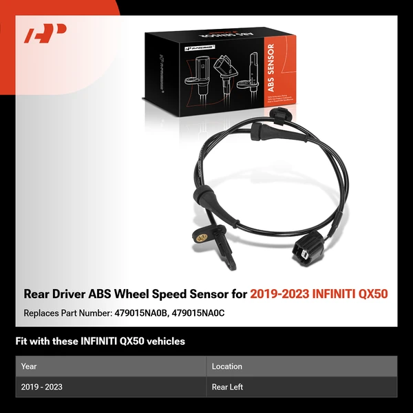 Rear Driver ABS Wheel Speed Sensor for 2019-2023 INFINITI QX50