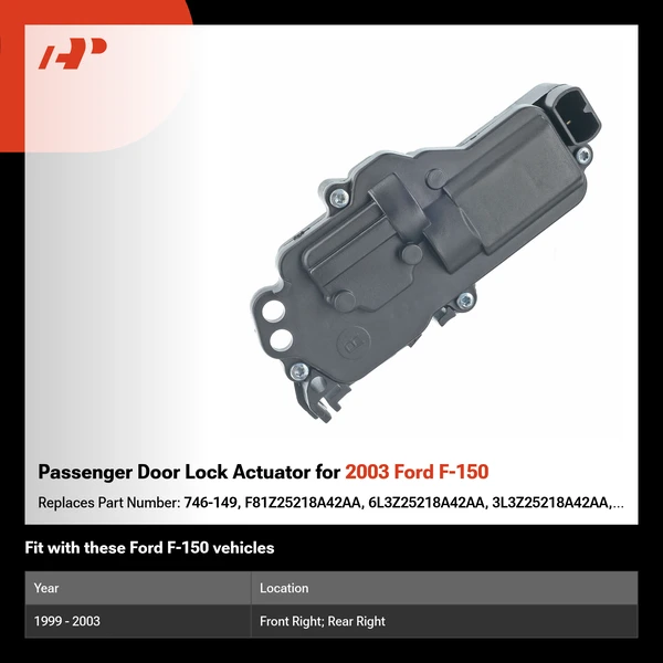 Passenger Door Lock Actuator for 2003 Ford F-150