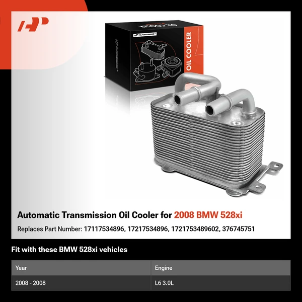 Automatic Transmission Oil Cooler for 2008 BMW 528xi