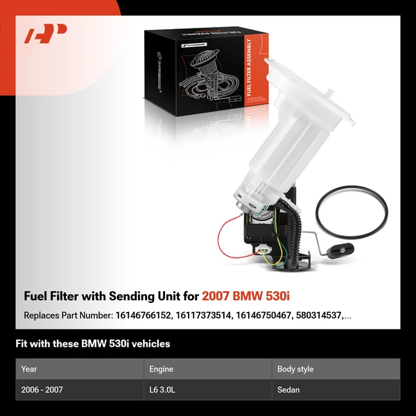 Fuel Filter with Sending Unit for 2007 BMW 530i