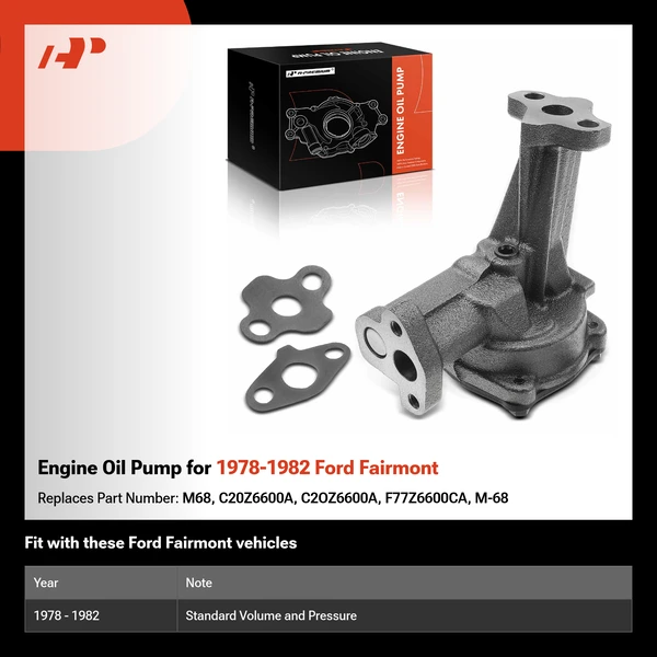 Engine Oil Pump for 1978-1982 Ford Fairmont