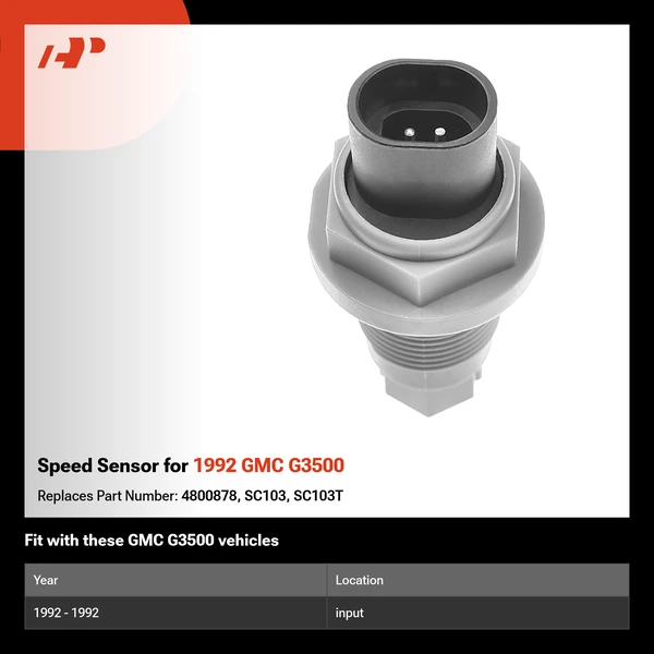 Speed Sensor for 1992 GMC G3500