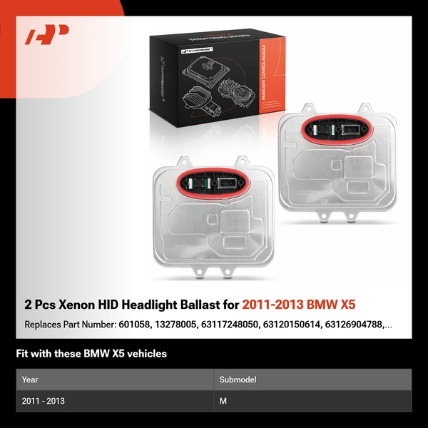 2 Pcs Xenon HID Headlight Ballast for 2011-2013 BMW X5