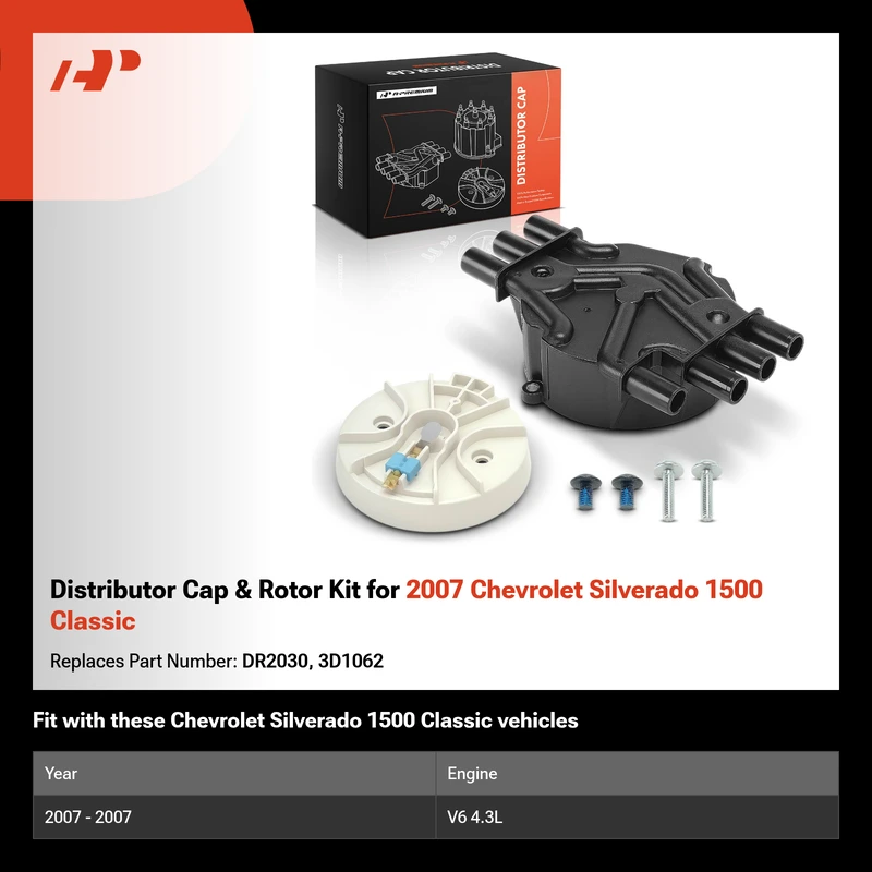 Distributor Cap & Rotor Kit for 2007 Chevrolet Silverado 1500 Classic