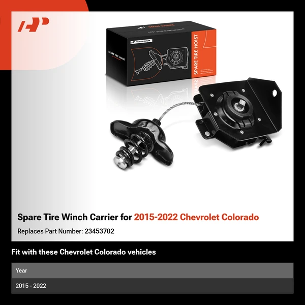 Spare Tire Winch Carrier for 2015-2022 Chevrolet Colorado