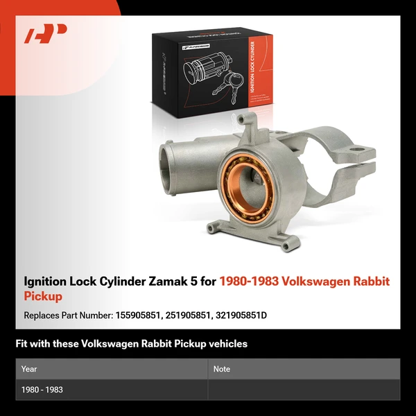 Ignition Lock Cylinder Zamak 5 for 1980-1983 Volkswagen Rabbit Pickup