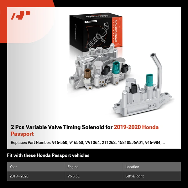 2 Pcs Variable Valve Timing Solenoid for 2019-2020 Honda Passport