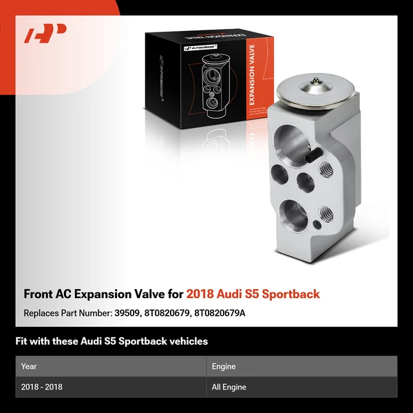 Front AC Expansion Valve for 2018 Audi S5 Sportback