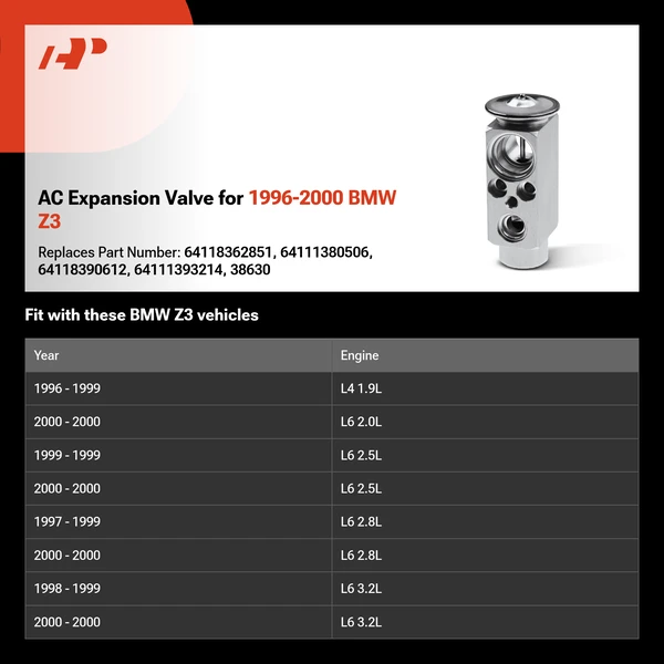AC Expansion Valve for 1996-2000 BMW Z3
