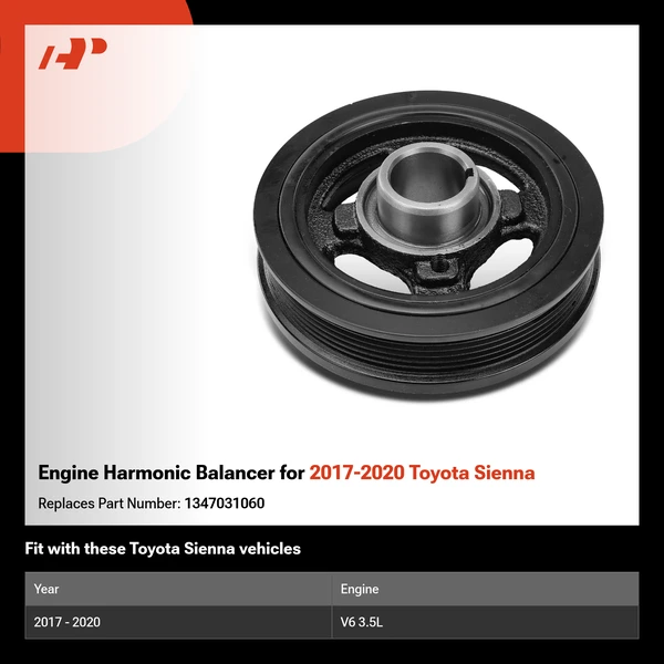 Engine Harmonic Balancer for 2017-2020 Toyota Sienna
