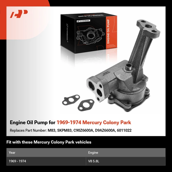 Engine Oil Pump for 1969-1974 Mercury Colony Park