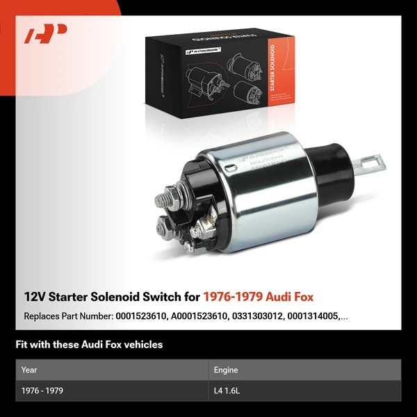 12V Starter Solenoid Switch for 1976-1979 Audi Fox